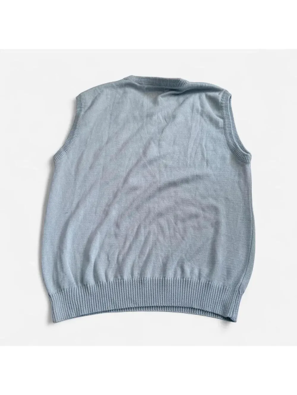 Grey Argyle Sweater Vest